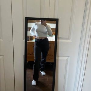 Zara white sweater crop, size S